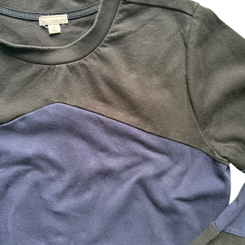 Womens Gap L/S Colorblock Top Size L - Picture 2 of 8